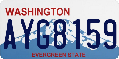 WA license plate AYG8159