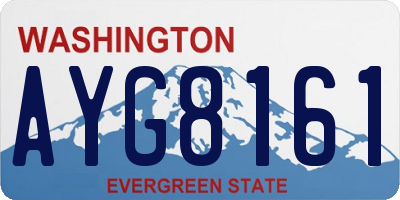 WA license plate AYG8161