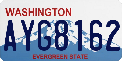 WA license plate AYG8162