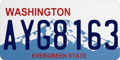WA license plate AYG8163