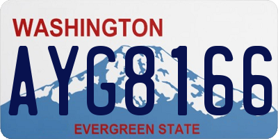 WA license plate AYG8166
