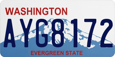 WA license plate AYG8172