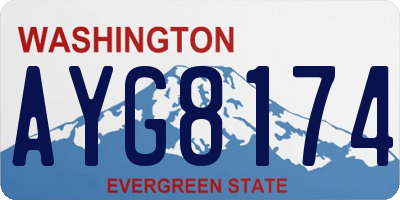 WA license plate AYG8174