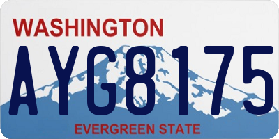 WA license plate AYG8175