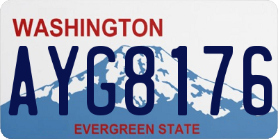 WA license plate AYG8176