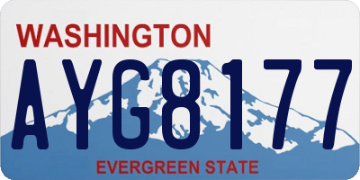 WA license plate AYG8177