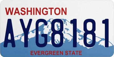 WA license plate AYG8181