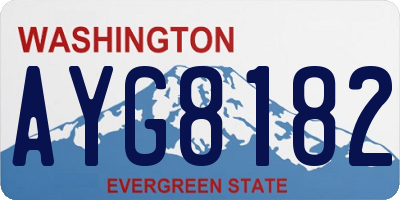 WA license plate AYG8182