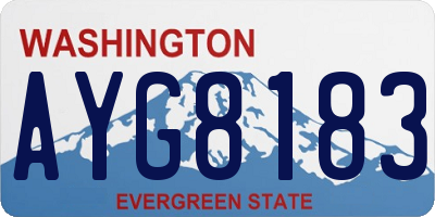 WA license plate AYG8183
