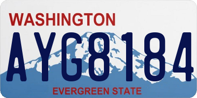 WA license plate AYG8184