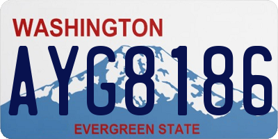 WA license plate AYG8186
