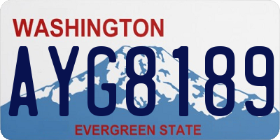 WA license plate AYG8189