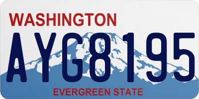 WA license plate AYG8195