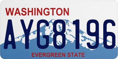 WA license plate AYG8196