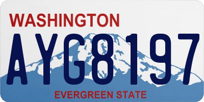 WA license plate AYG8197