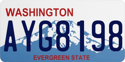 WA license plate AYG8198