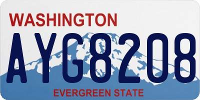 WA license plate AYG8208