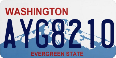 WA license plate AYG8210