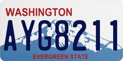 WA license plate AYG8211