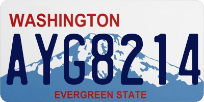 WA license plate AYG8214