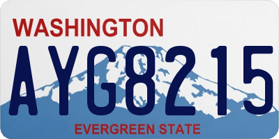 WA license plate AYG8215