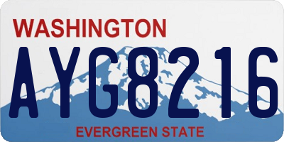 WA license plate AYG8216