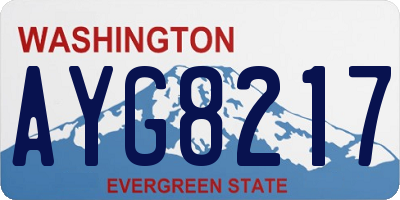 WA license plate AYG8217