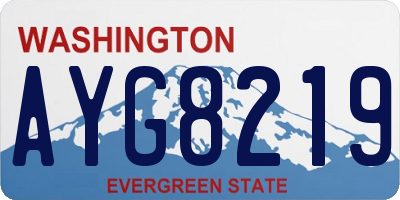 WA license plate AYG8219
