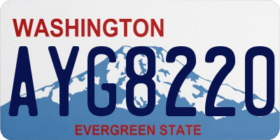 WA license plate AYG8220