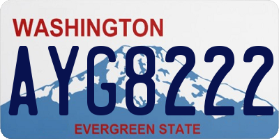 WA license plate AYG8222