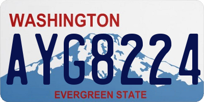WA license plate AYG8224