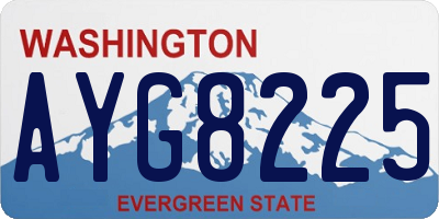 WA license plate AYG8225