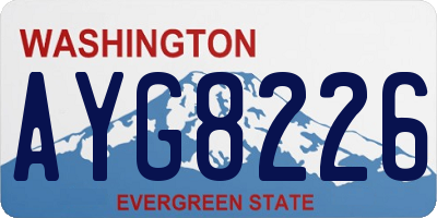 WA license plate AYG8226