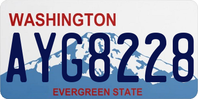 WA license plate AYG8228