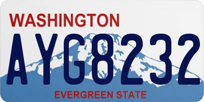 WA license plate AYG8232