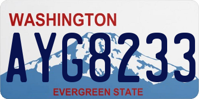 WA license plate AYG8233