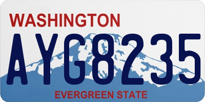 WA license plate AYG8235