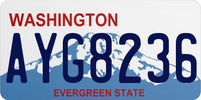 WA license plate AYG8236