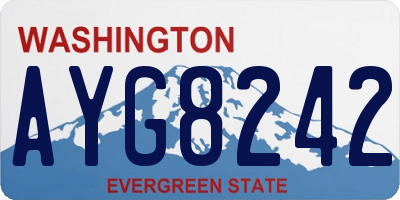 WA license plate AYG8242