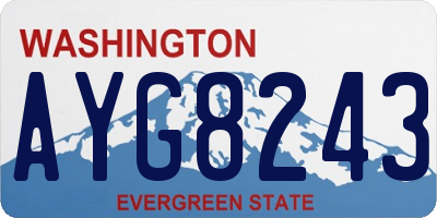 WA license plate AYG8243