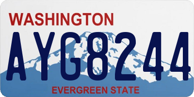 WA license plate AYG8244
