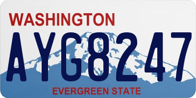 WA license plate AYG8247