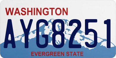 WA license plate AYG8251
