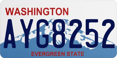 WA license plate AYG8252