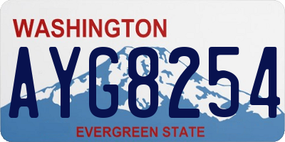 WA license plate AYG8254