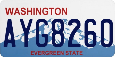 WA license plate AYG8260