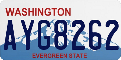WA license plate AYG8262
