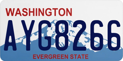 WA license plate AYG8266