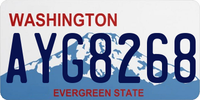 WA license plate AYG8268