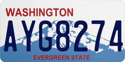 WA license plate AYG8274